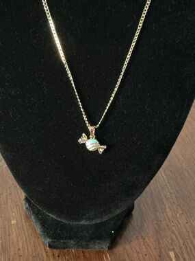 Fashion Jewelry Gold Candy Pendant Necklace with Pink and Green Enamel